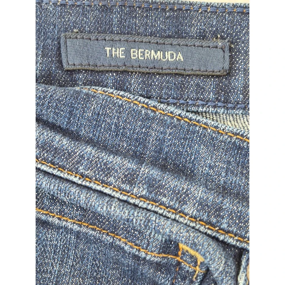 Lucky Brand Bermuda Jorts Women's 8/29 Dark Wash Long Denim Jean Shorts